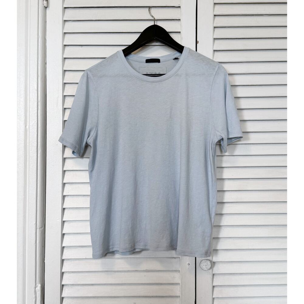 ATM Super Soft Light Blue Cotton Tee, size M-L